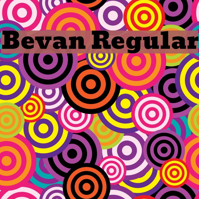 Bevan Regular Caratteri examples