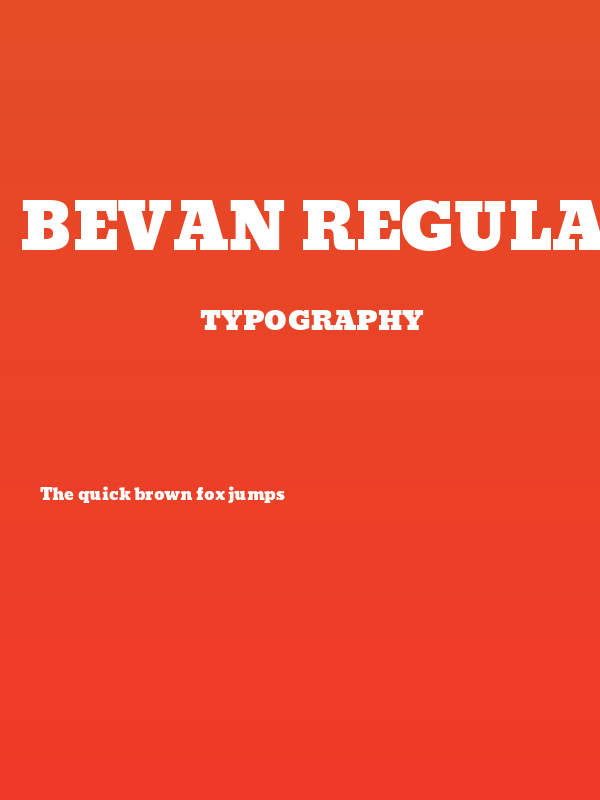 Bevan Regular Poster