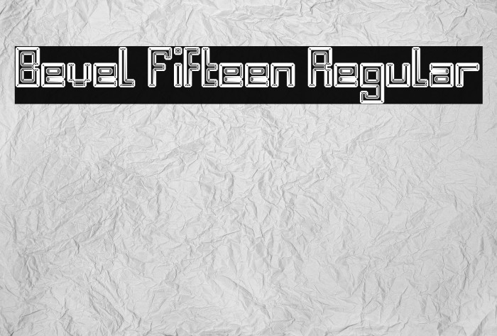 Bevel Fifteen Regular Font examples