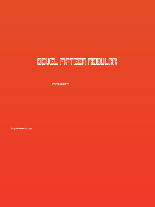 Bevel Fifteen Regular Poster