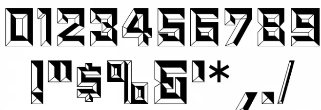 Beveled Font OTHER CHARS