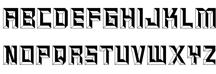Beveled Font LOWERCASE