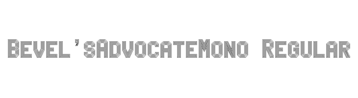 Bevel'sAdvocateMono Regular  नि: शुल्क फ़ॉन्ट्स डाउनलोड