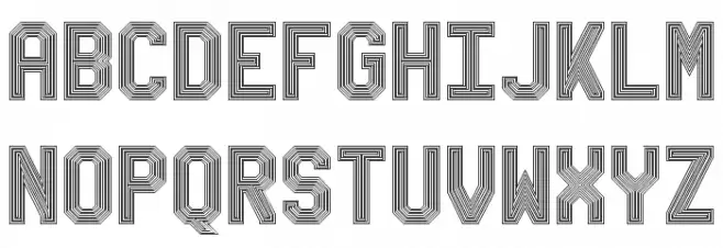 Bevel'sAdvocateMono Regular 字体 大写