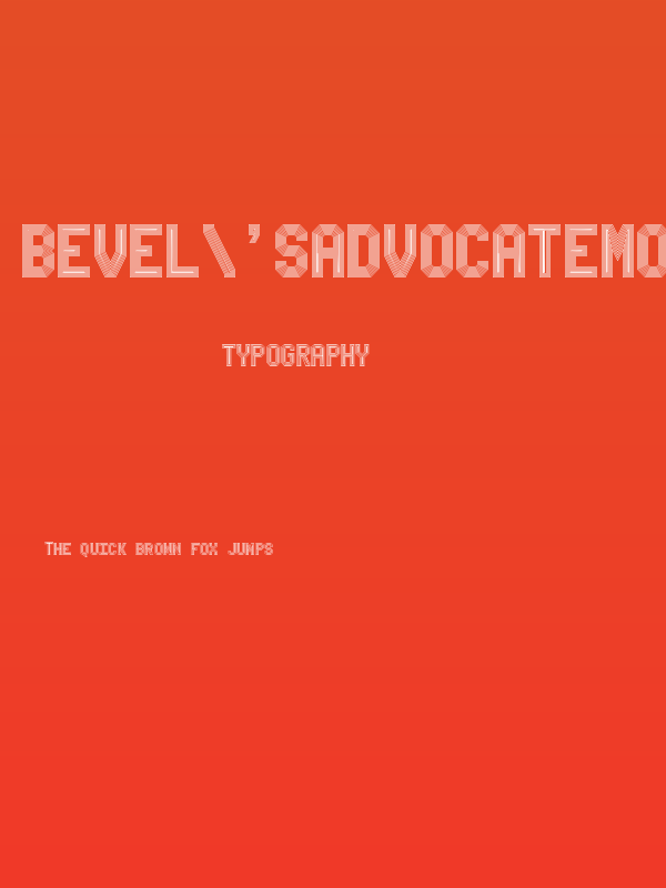 Bevel'sAdvocateMono Regular Poster