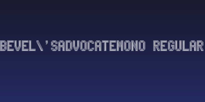 Bevel'sAdvocateMono Regular Social Header