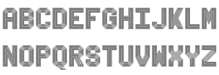 Bevel'sAdvocateMono Regular Font LOWERCASE