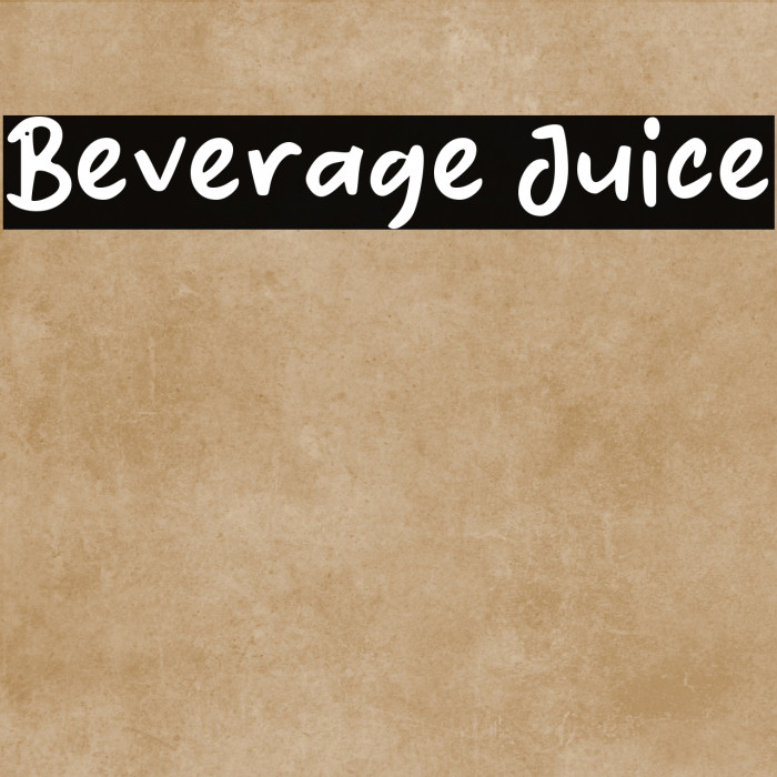 Beverage Juice Example 1