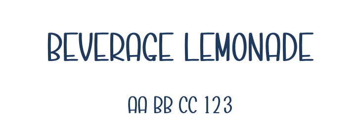 Beverage Lemonade Font Preview