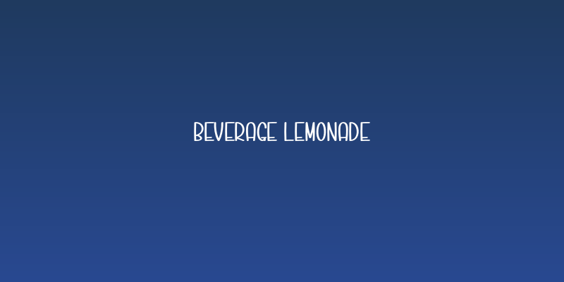 Beverage Lemonade Social Header