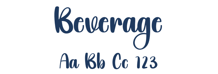 Beverage Font Preview
