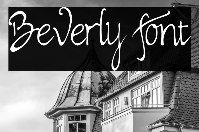 Beverly font Example 1