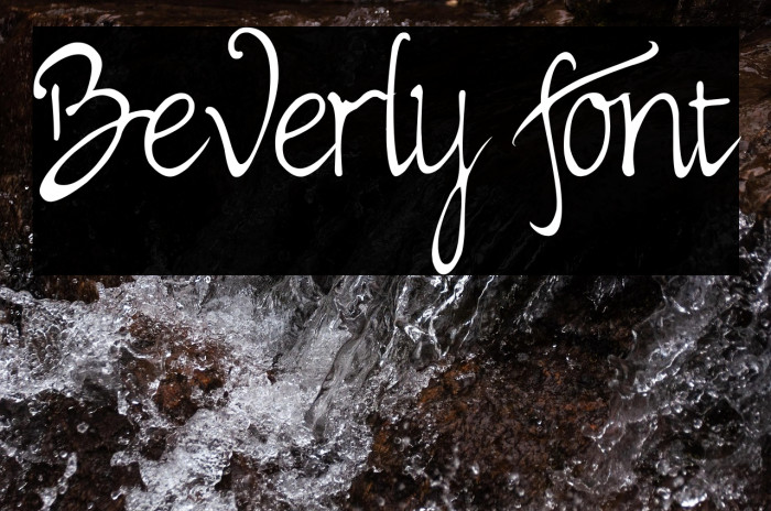 Beverly font Example 2