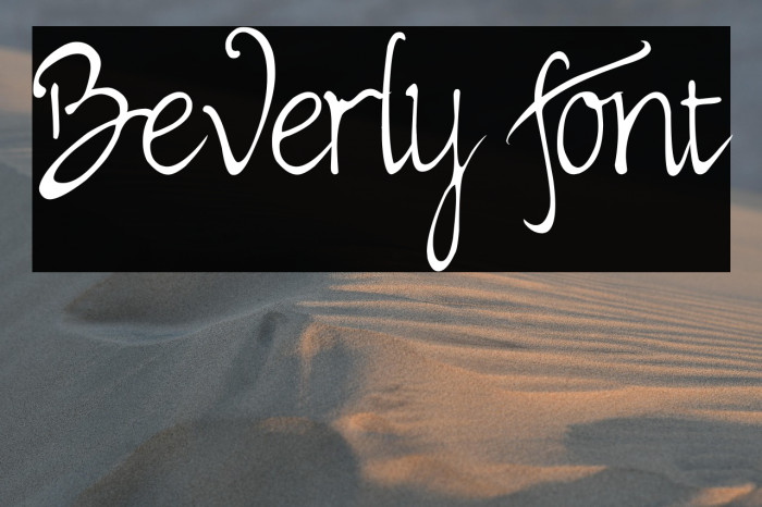 Beverly font Example 3