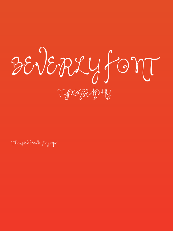 Beverly font Poster