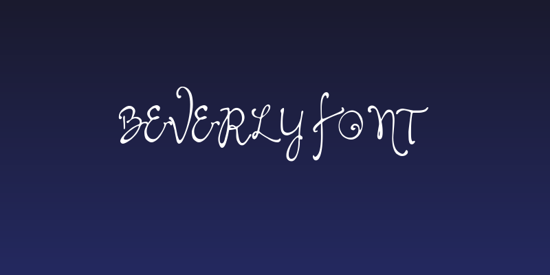 Beverly font Social Header