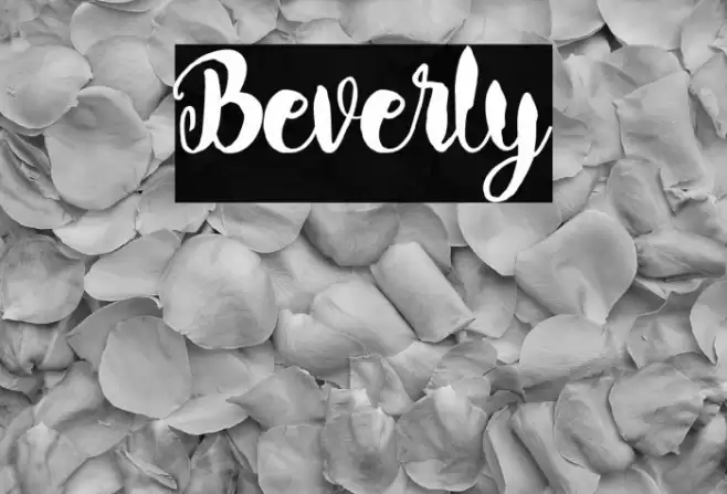 Beverly Font examples