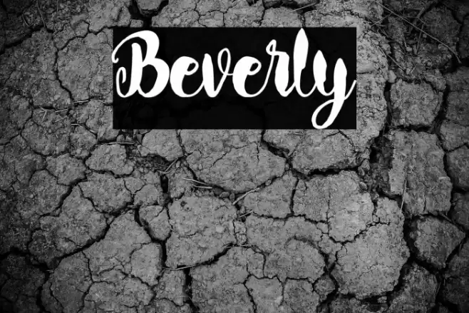 Beverly Font examples