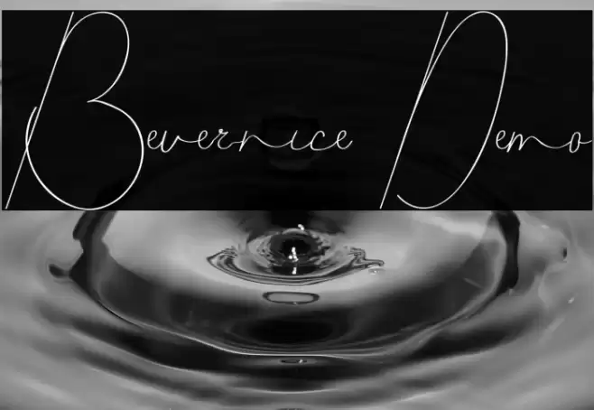 Bevernice Demo Font examples