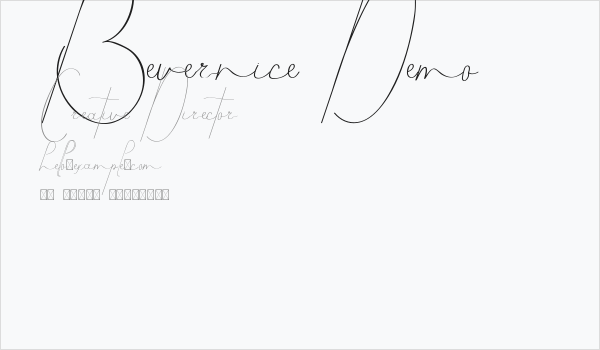 Bevernice Demo Business Card