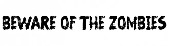 Beware of the Zombies  Fuentes Gratis Descargar