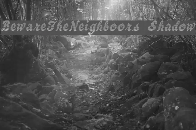 BewareTheNeighboors Shadow Font examples
