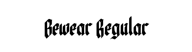 Bewear Regular  Free Fonts Download
