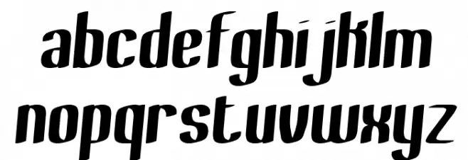 Bewilder Thick BRK フォント 小文字