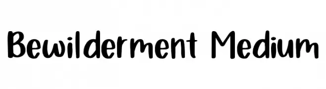 Bewilderment Medium Schriftart