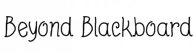 Beyond Blackboard  フリーフォントのダウンロード