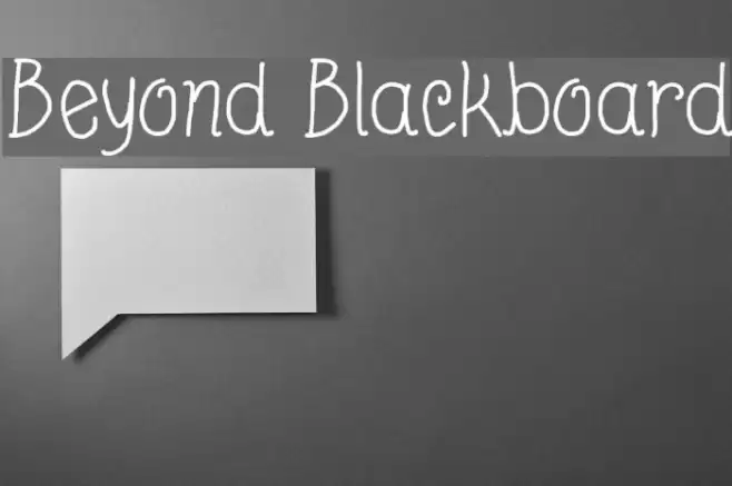 Beyond Blackboard Font examples
