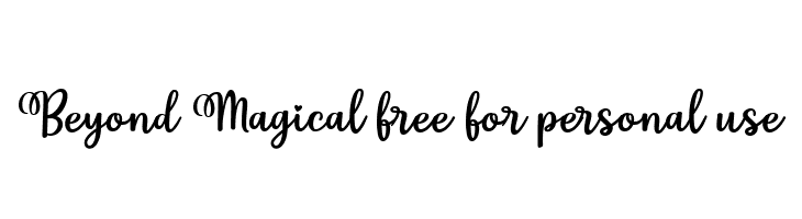 Beyond Magical free for personal use  Fuentes Gratis Descargar
