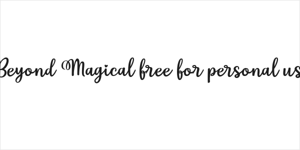 Beyond Magical free for personal use Logo