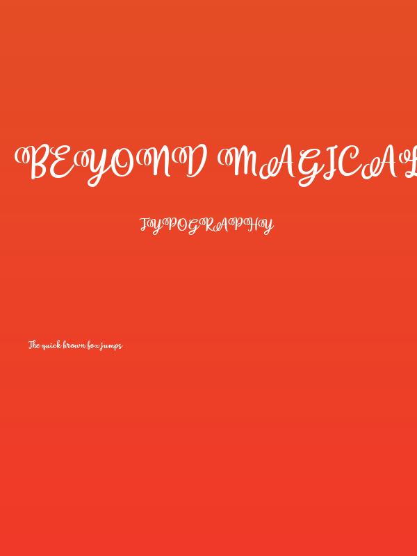 Beyond Magical free for personal use Poster