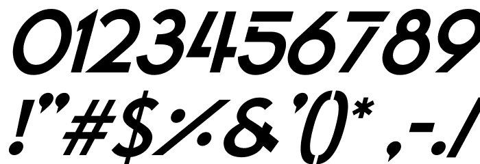 Beyond Mars Italic Font OTHER CHARS