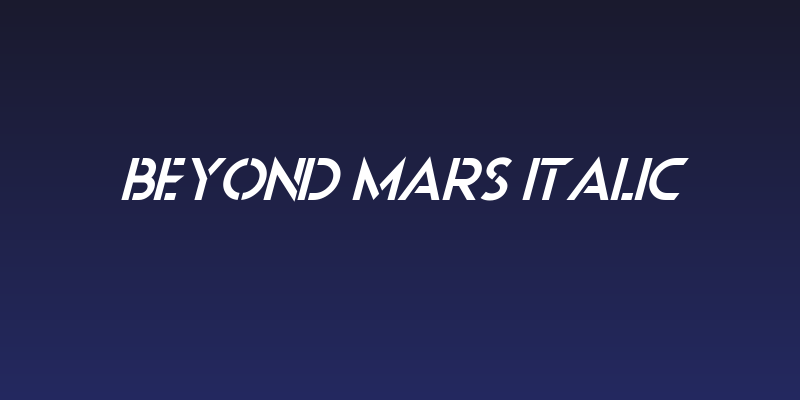Beyond Mars Italic Social Header