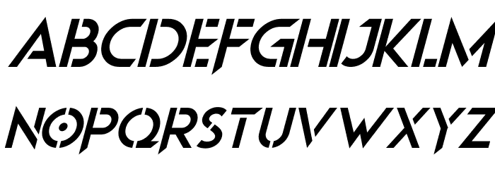 Beyond Mars Italic Font LOWERCASE