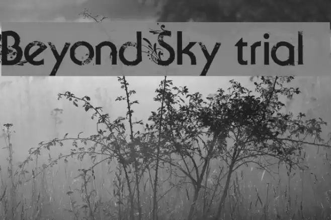 Beyond Sky trial Font examples