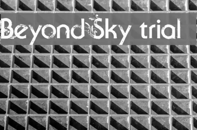 Beyond Sky trial Font examples