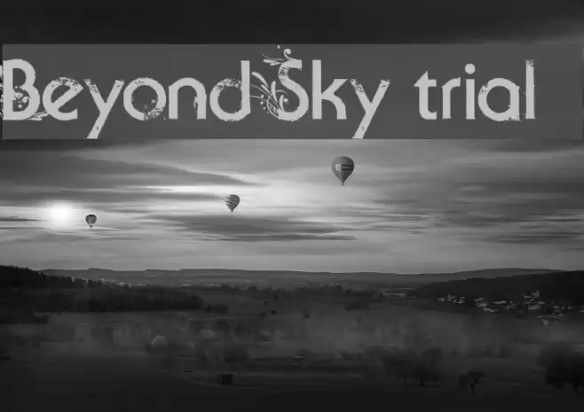 Beyond Sky trial Font examples