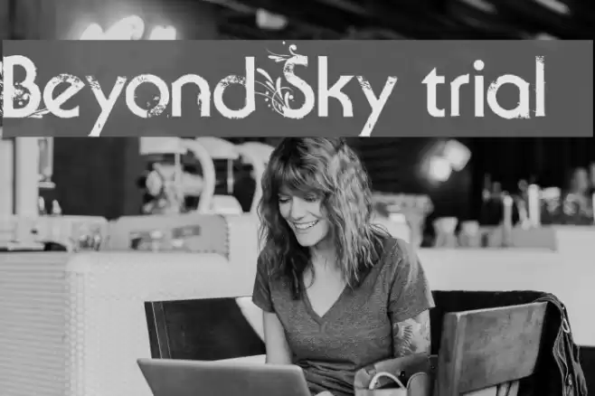 Beyond Sky trial Font examples