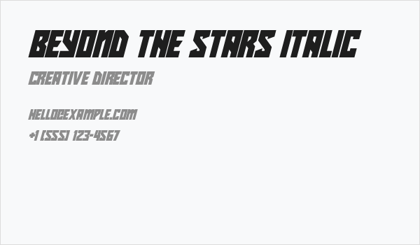 Beyond The Stars Italic Business Card