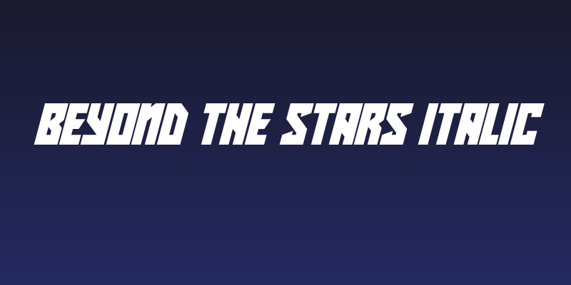 Beyond The Stars Italic Social Header
