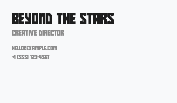 Beyond The Stars Business Card
