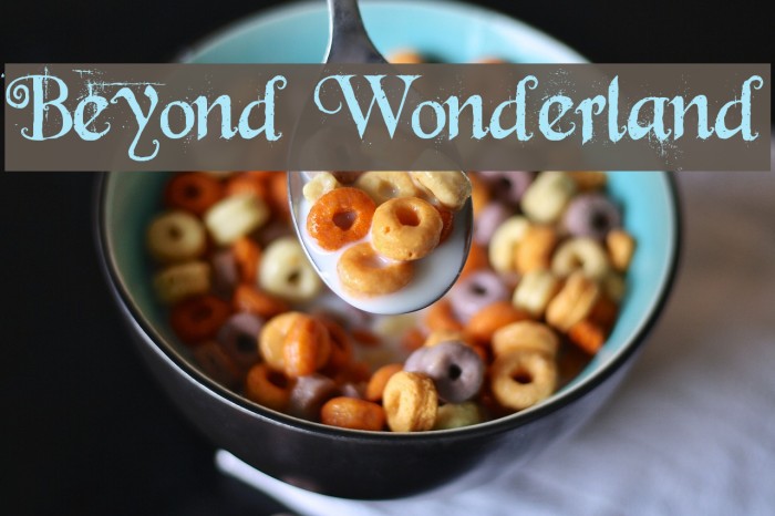 Beyond Wonderland Font examples