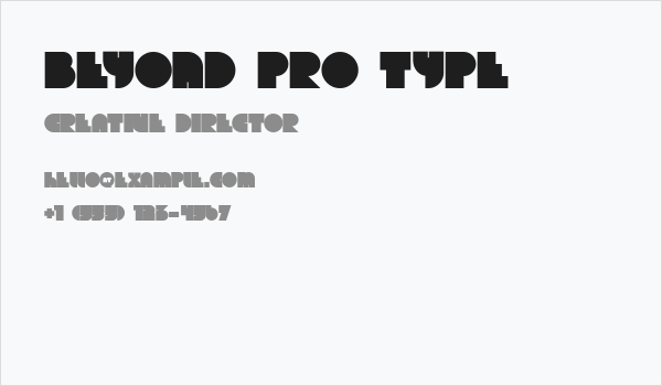Beyond pro type Business Card