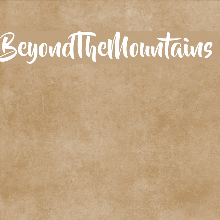 BeyondTheMountains Example 3