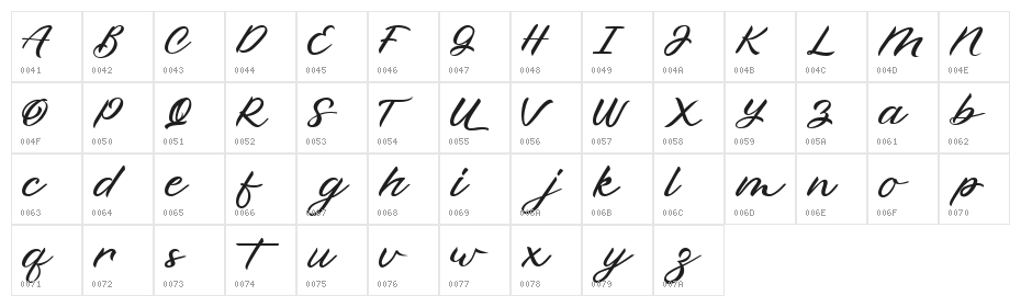 Beyondy Regular Character Map
