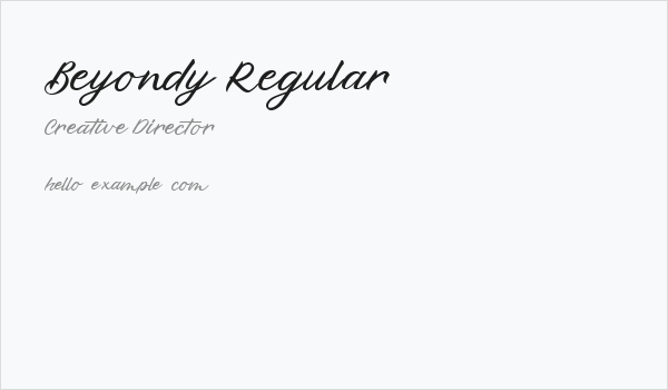 Beyondy Regular Business Card