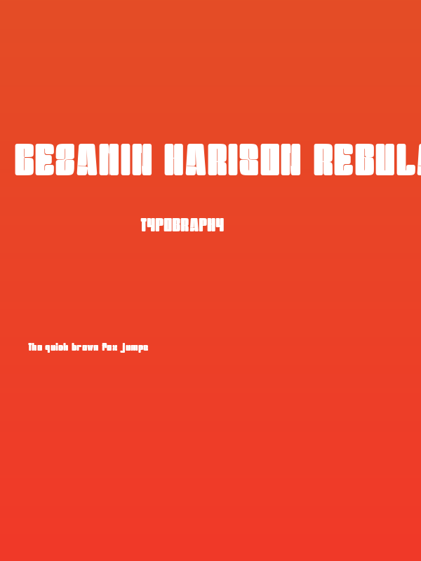 Bezamin Harison Regular Poster